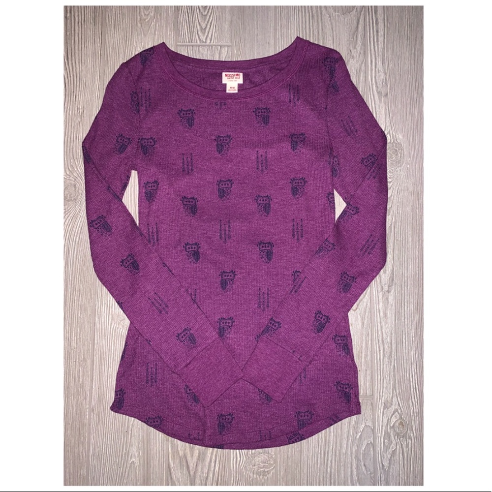 Long-Sleeve Waffle-Knit Shirt